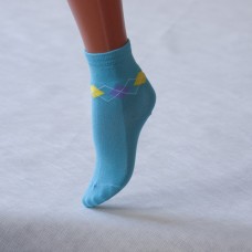 Детские носки с рисунком на паголенке - ромбы малые K-R002